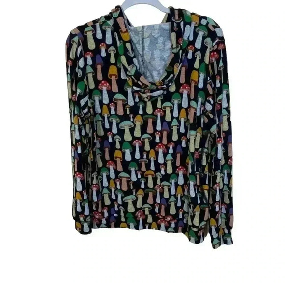 La soul Mushroom fungi whimsical long sleeve oversized hoodie mushroom - Picture 2 of 5